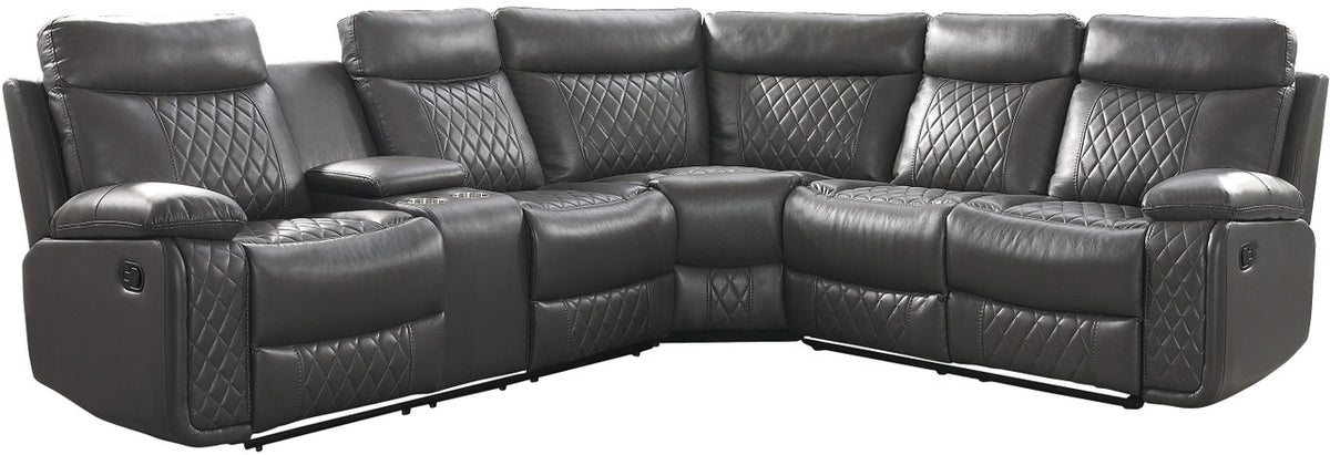 KYRIE Gray 98" Wide Reclining Sectional