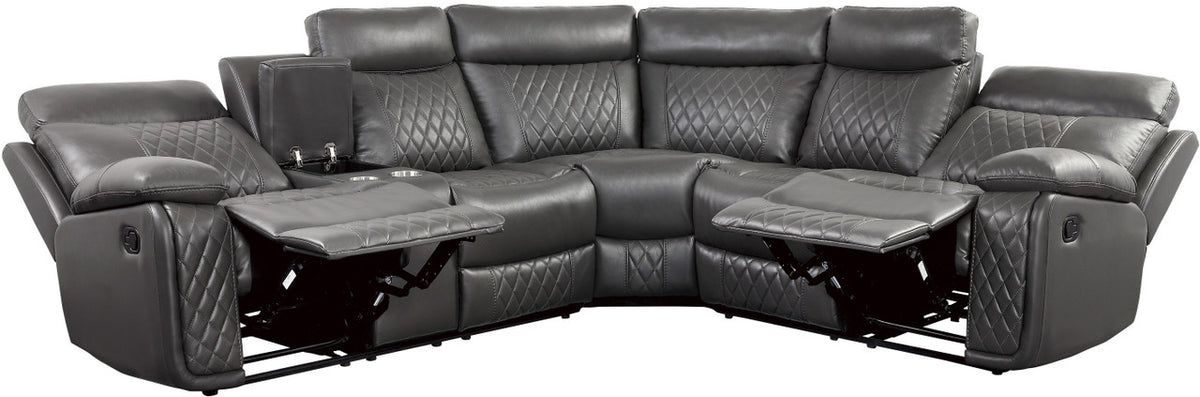 KYRIE Gray 98" Wide Reclining Sectional