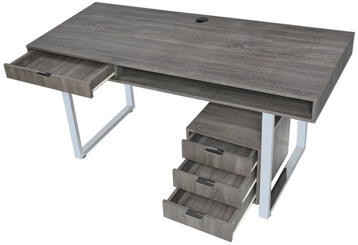 KAIYA 65'' Wide Gray Desk