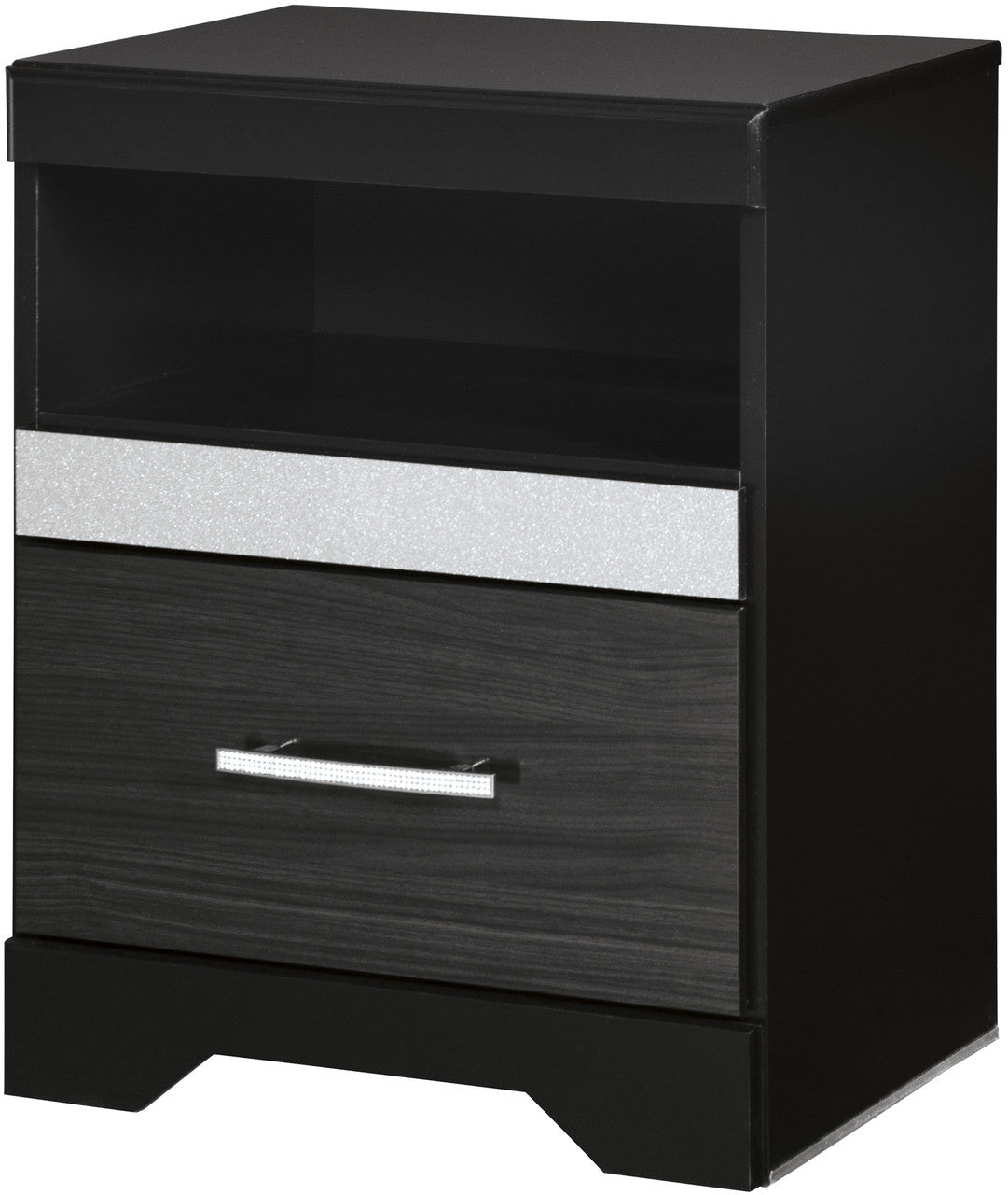 KARIZMA Black 20" Wide Nightstand with USB's