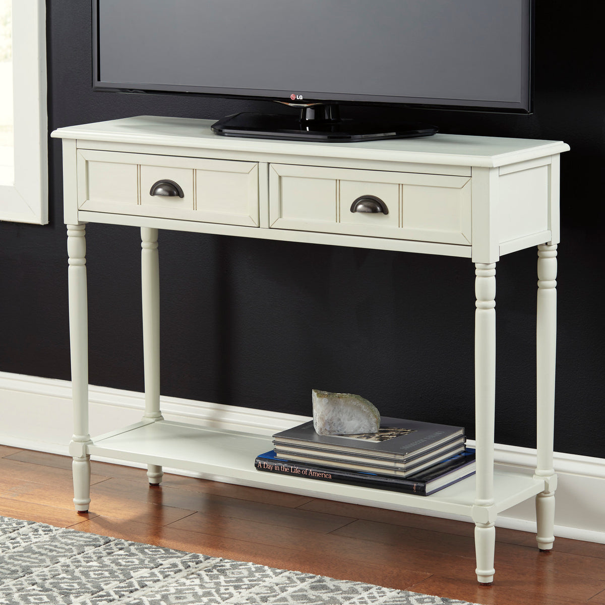 Keelan White Sofa Table