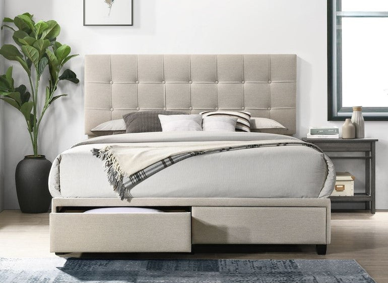 Kendall Beige Storage Bed