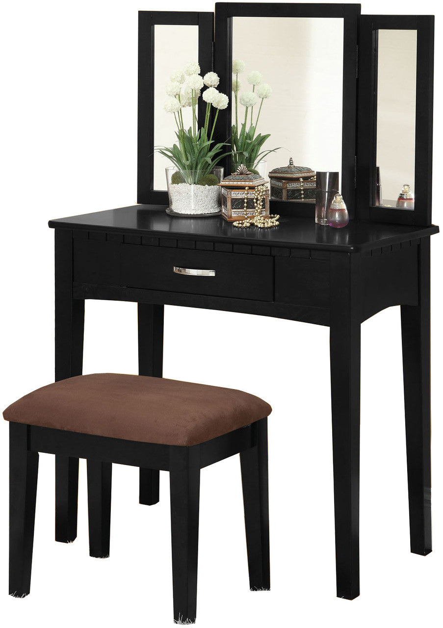 KLASTIN Black 32" Wide Vanity & Stool