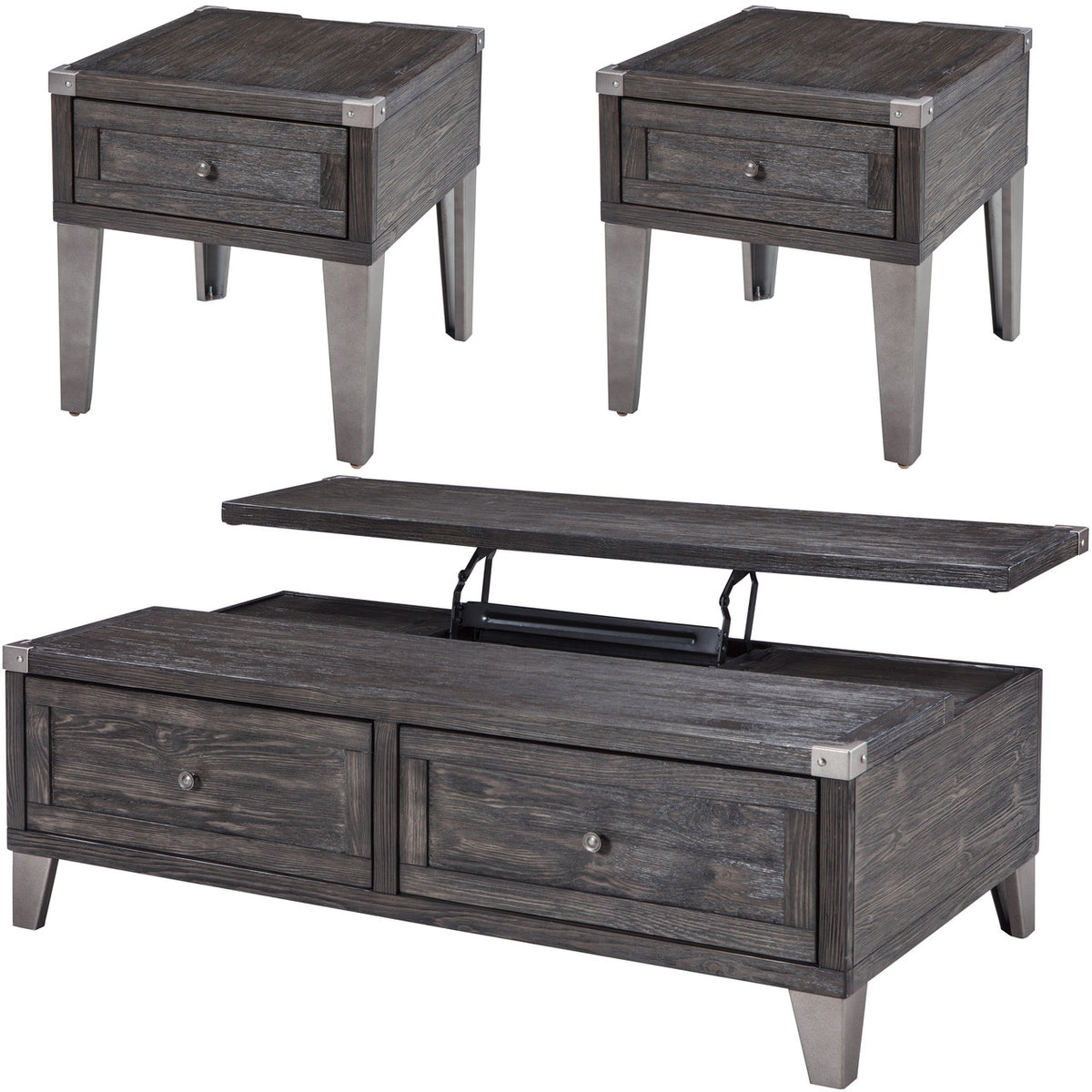 KREIMER Lift Top 3 Piece Table Set
