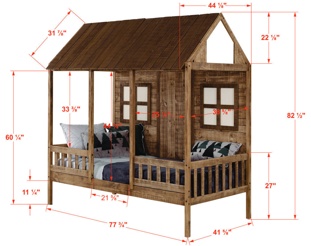 LAKELODGE Twin Platform Loft Bed