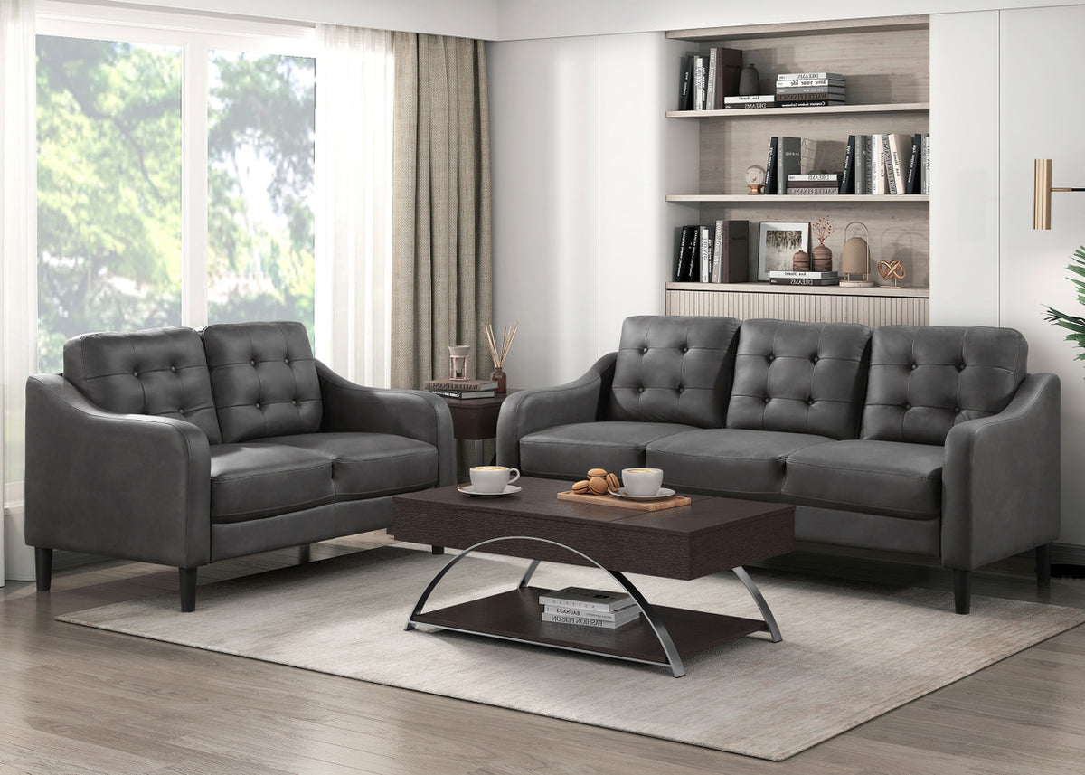 LAQUINTA Gray Sofa & Loveseat