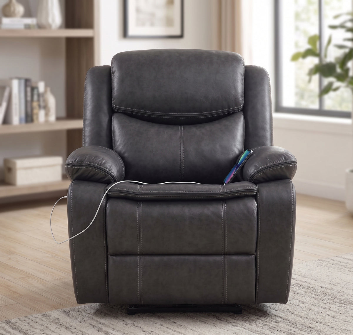 LAVINGTON Gray 39" Wide Power Recliner Chair