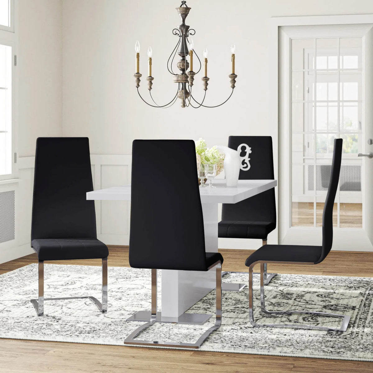 LEXANI Black 17" Wide Dining Chair