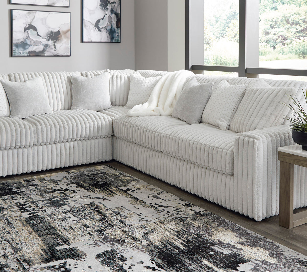 LUXEMBURG Alloy 133" x 133" Modular Sectional without Chaise