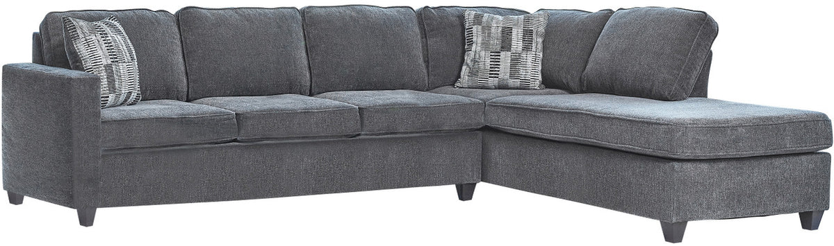 LYNNE Dark Gray 108" Wide Reversible Sectional (RTA)