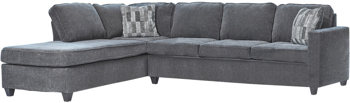 LYNNE Dark Gray 108" Wide Reversible Sectional (RTA)