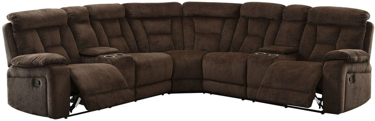 Lancaster Brown Reclining Sectional