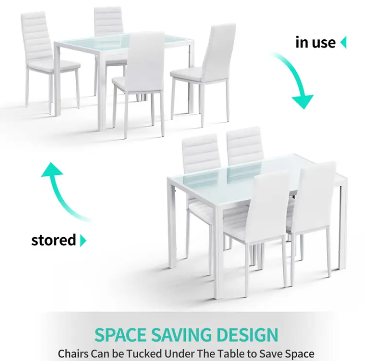 Lanny White 5 Piece Dining Set