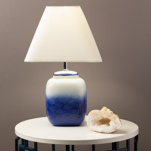 Leia Blue/White Table Lamp