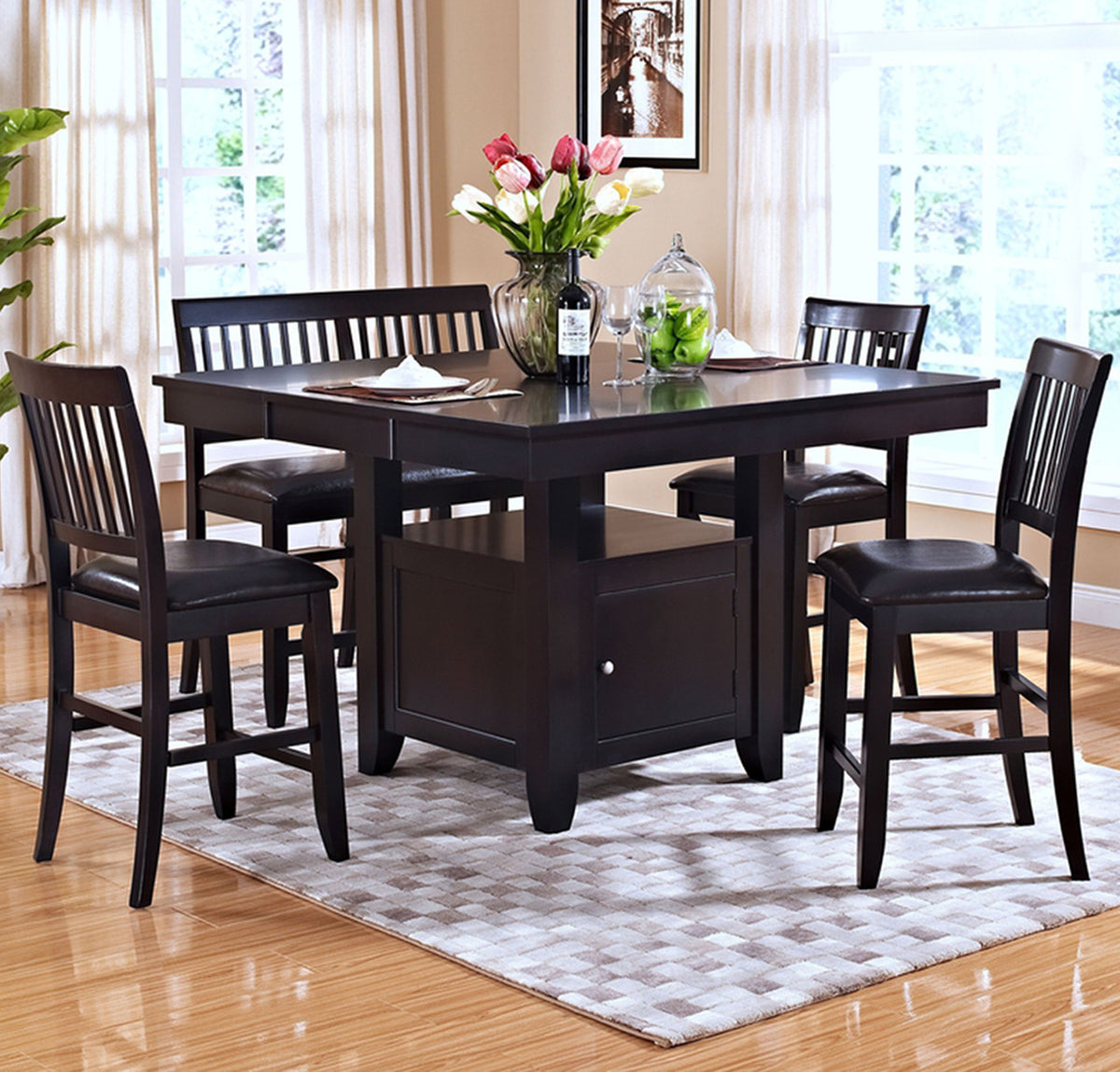 Lenox Black Brown Bench