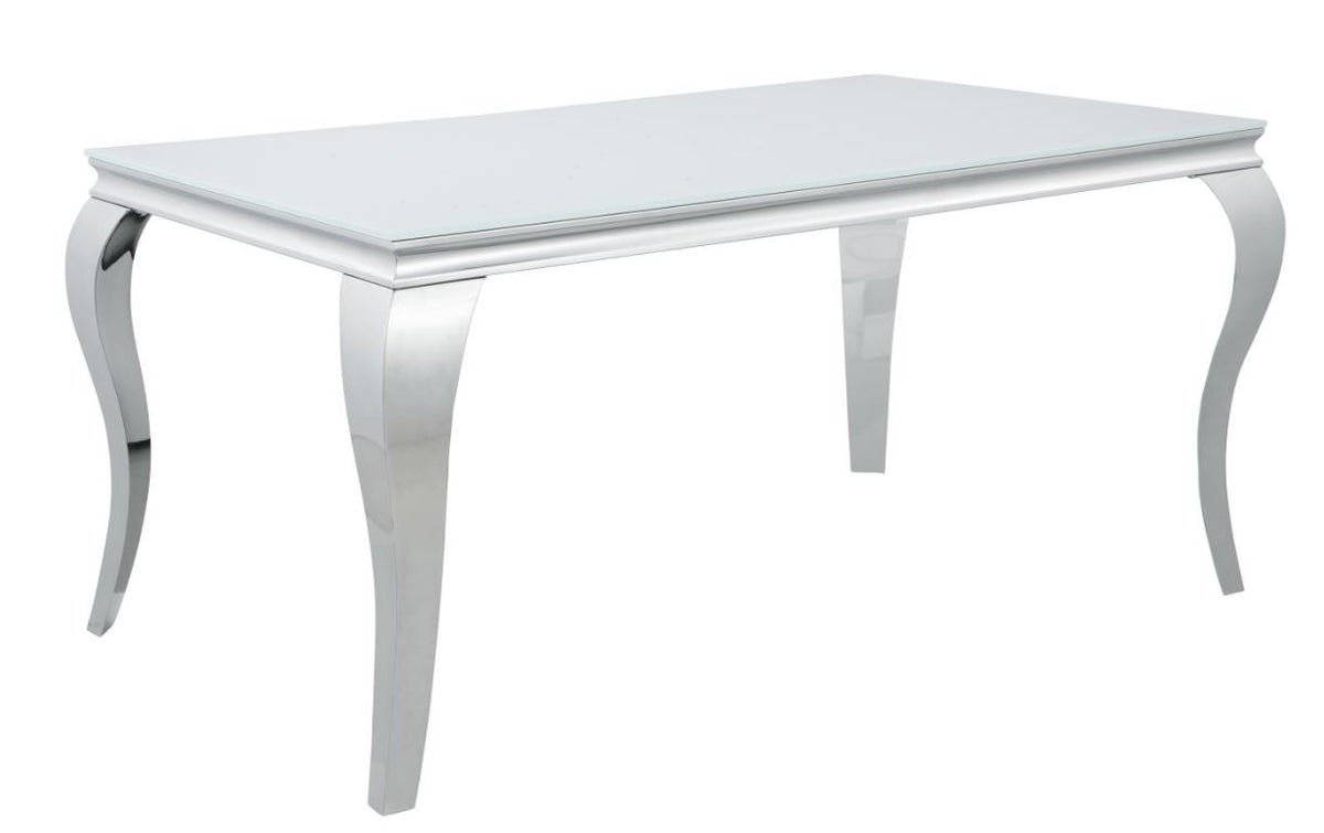 LONDON Gray 61" Wide 7 Piece Dining Set with White Table
