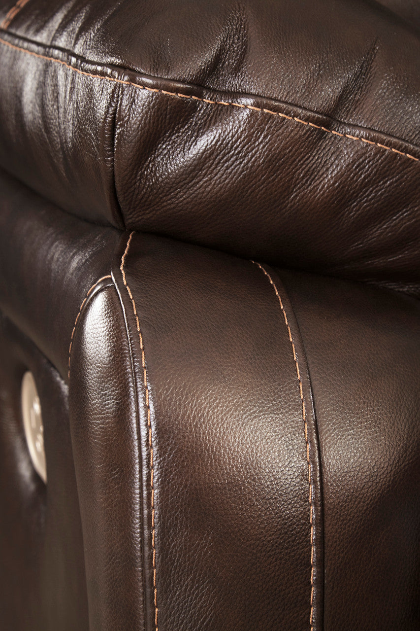 MAINZ Top-Grain Leather 141" Wide Power Reclining Sectional