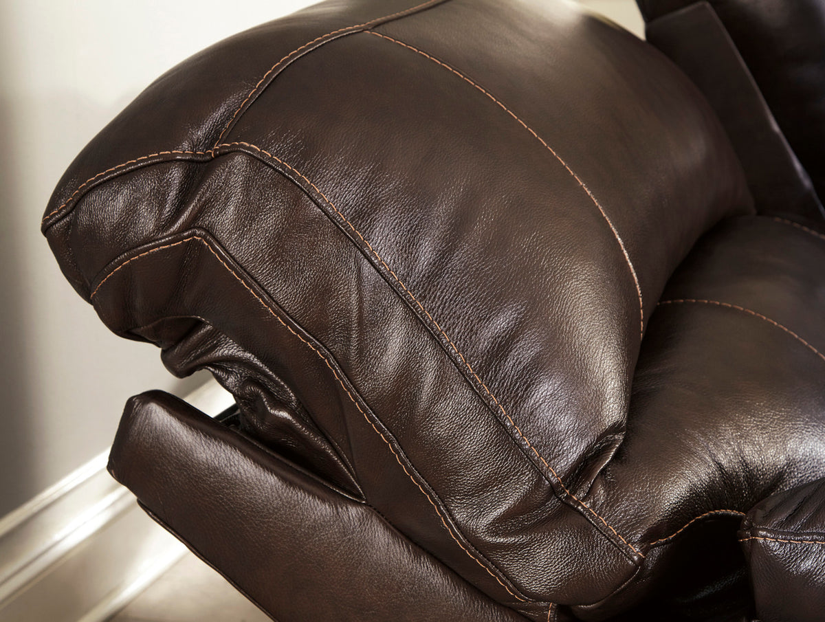 MAINZ Top-Grain Leather 141" Wide Power Reclining Sectional