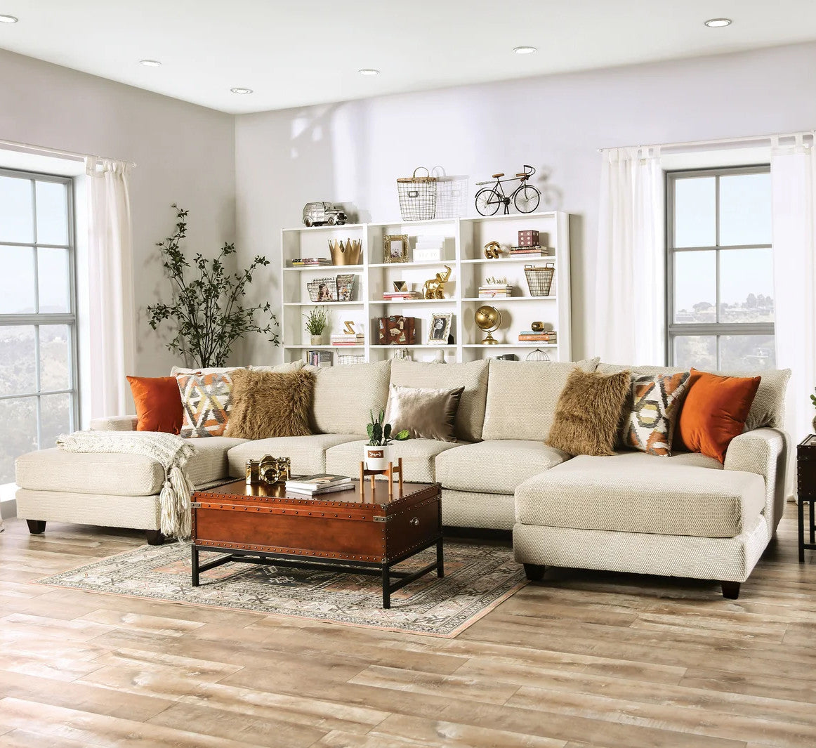 MANCORA 166" Wide Oversized Sectional with Double Chaise