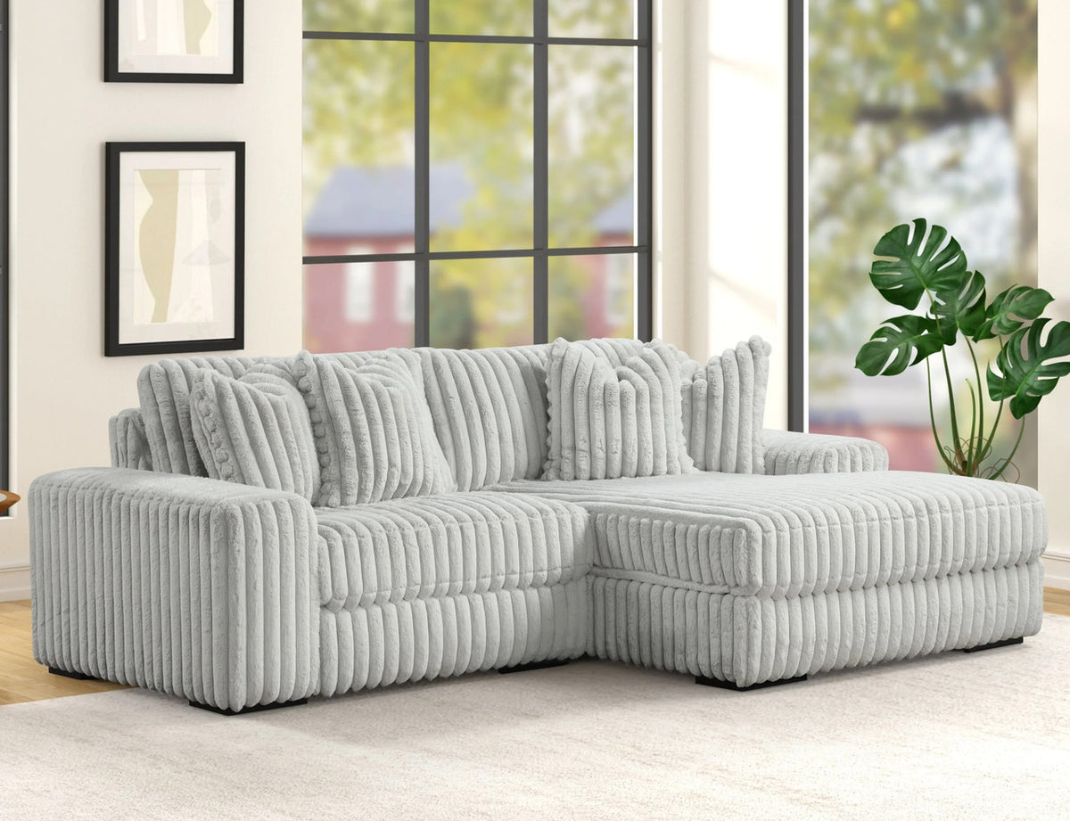 MARCELLA Light Gray 102" Wide Modular Sectional