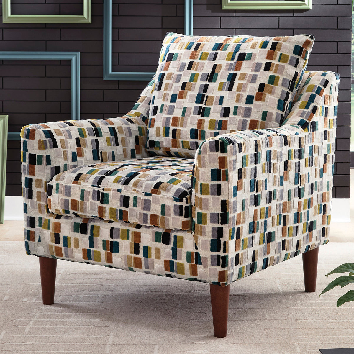 MARELLE Multicolor 35" Wide x 40" Height Accent Arm Chair