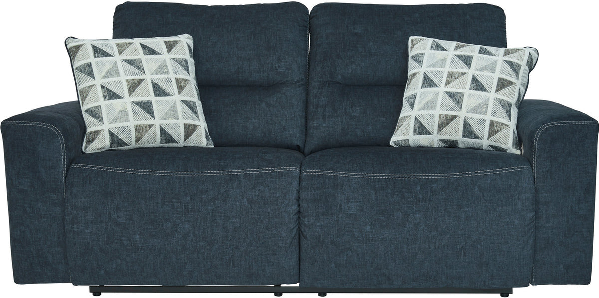 MARKSTON Denim Blue 81" Wide Power Reclining Sofa