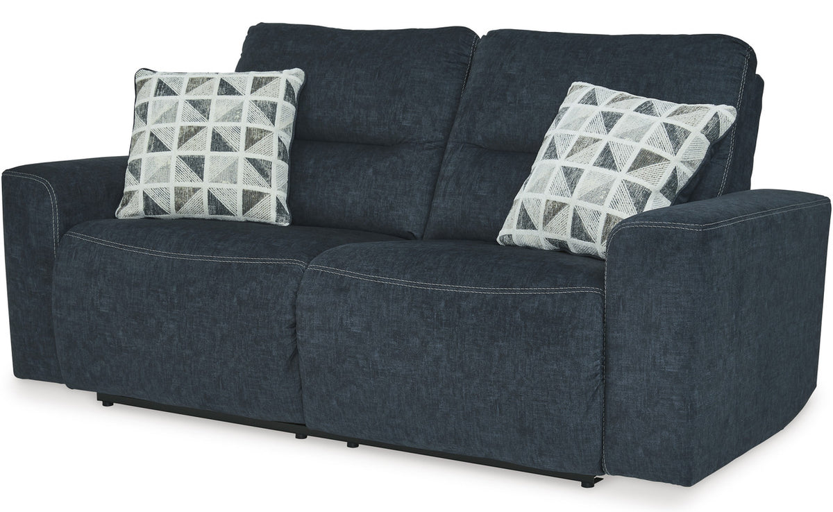 MARKSTON Denim Blue 81" Wide Power Reclining Sofa