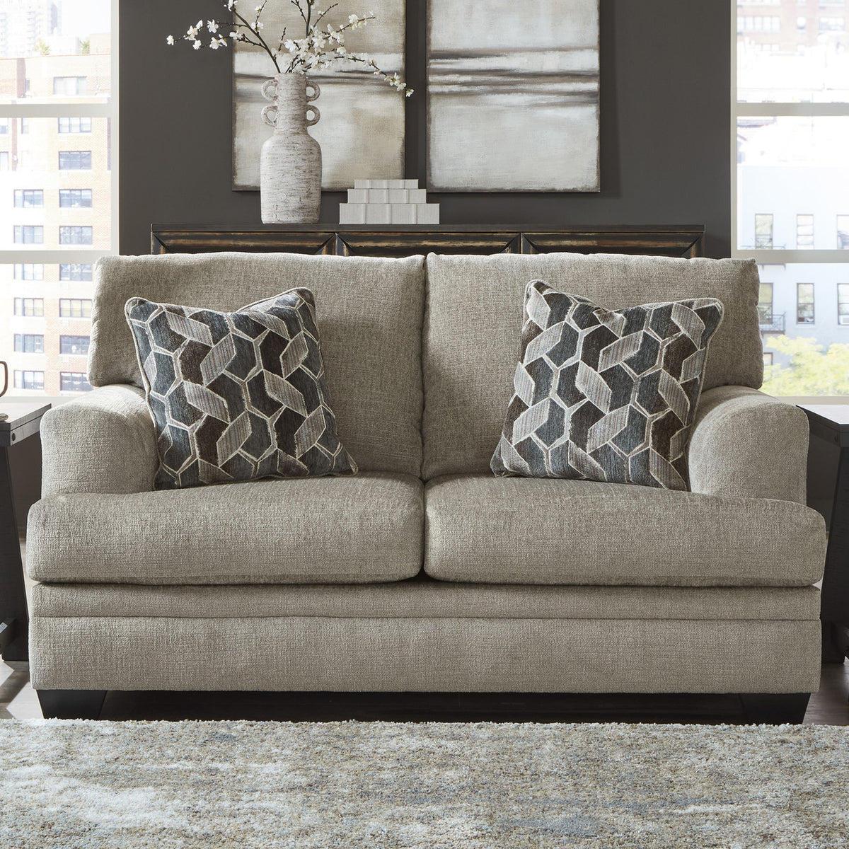 MATHEW Taupe 67" Wide x 39" Height Loveseat