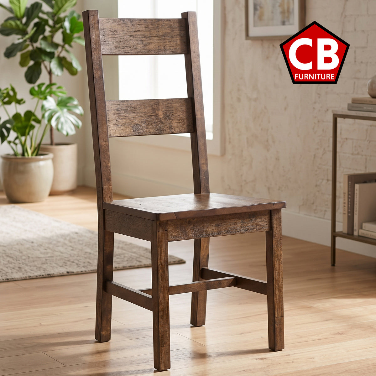 MEADOWBROOK Rustic Brown 19" Wide Dining Chair