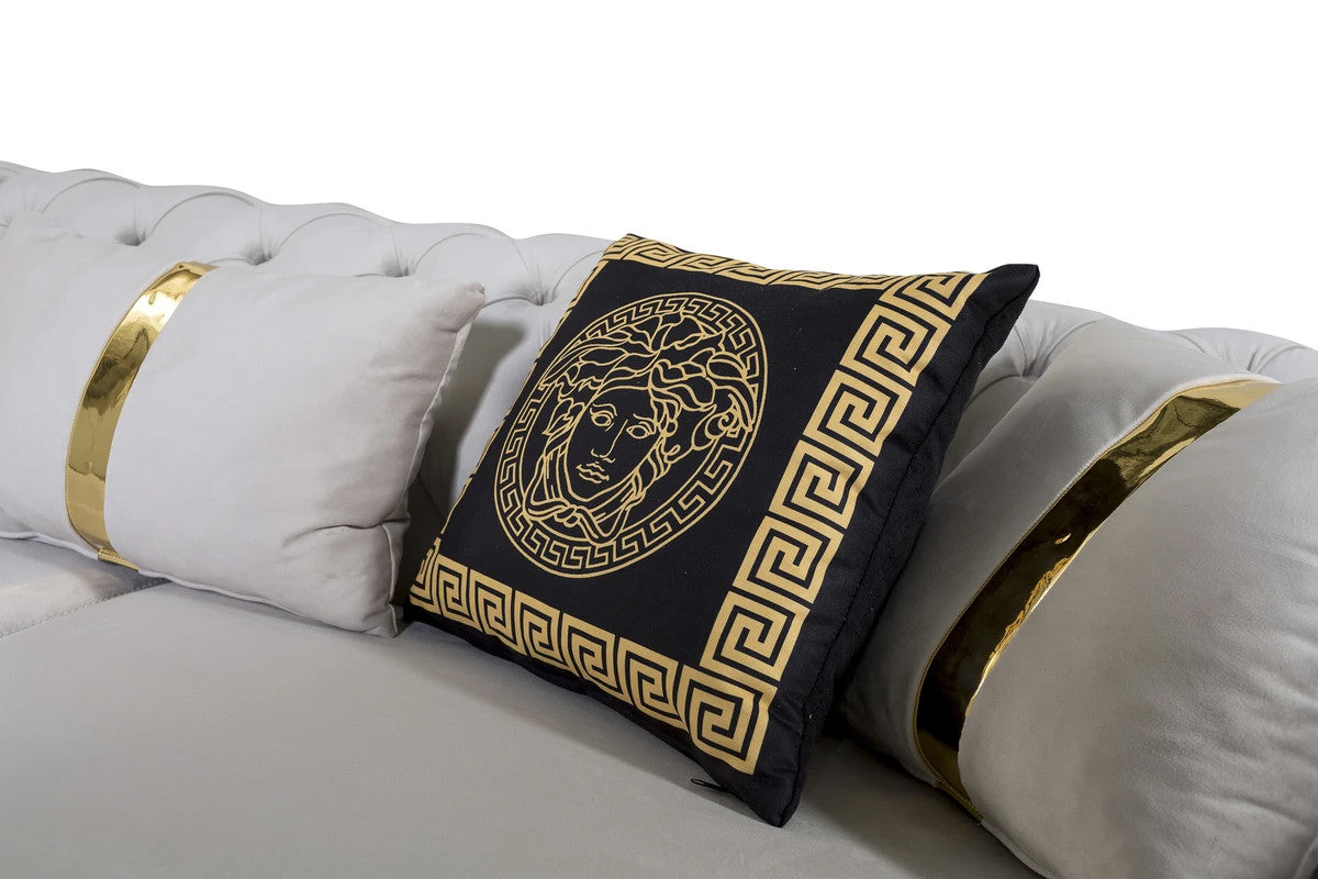 MEDUSA TWO Cream Velvet Sofa & Loveseat