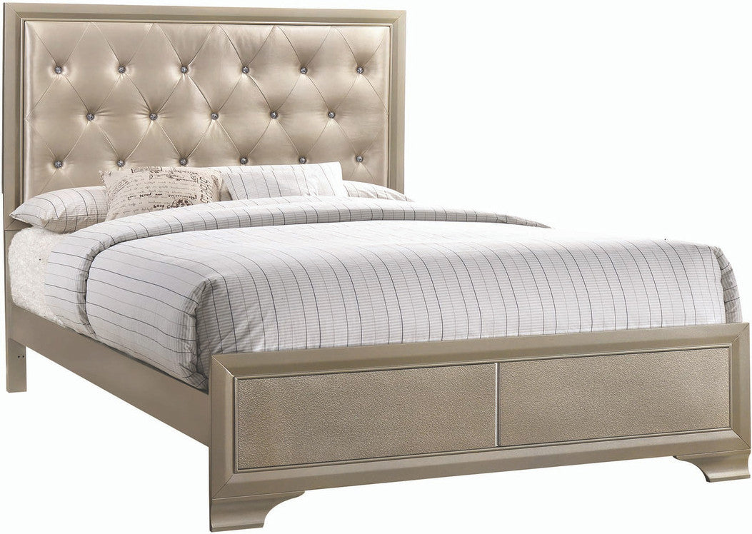 MELENNA Champagne Glam Bedroom Set