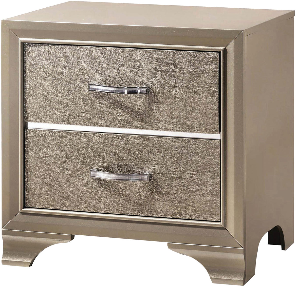 MELENNA Champagne 24" Wide Glam Nightstand