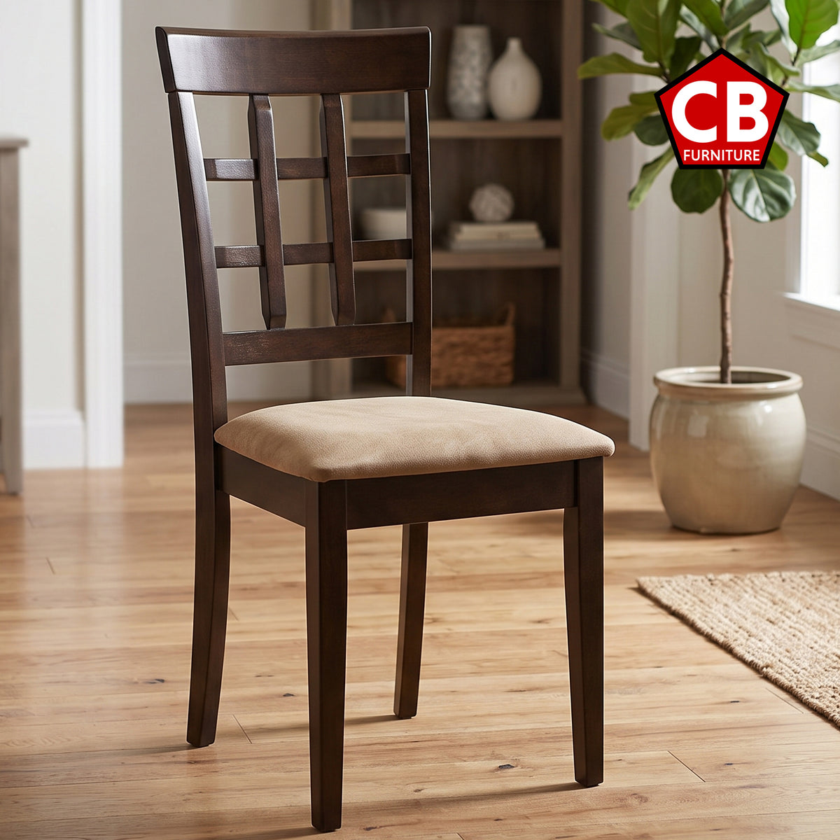 MEYER Dark Brown 17" Wide Dining Chair