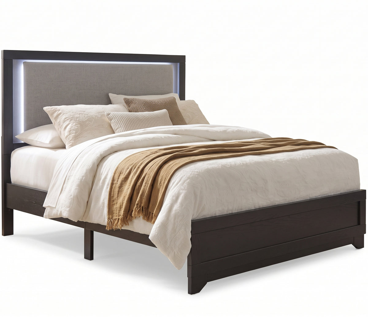 MISTIQ Black Bed with LED Lights