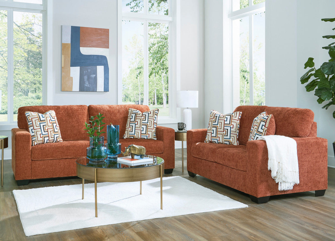 MORIZA Spice Orange Sofa & Loveseat