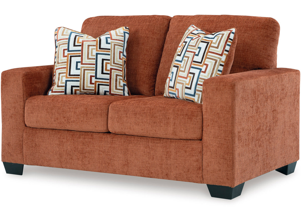 MORIZA Spice Orange 62" Wide Loveseat