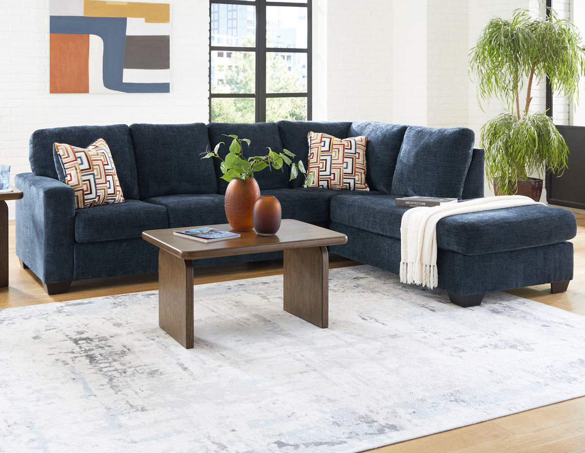 MORIZA Ink Blue 111" Wide Sectional