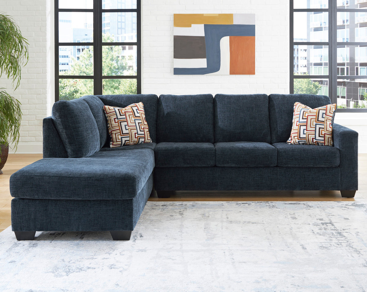 MORIZA Ink Blue 111" Wide Sectional
