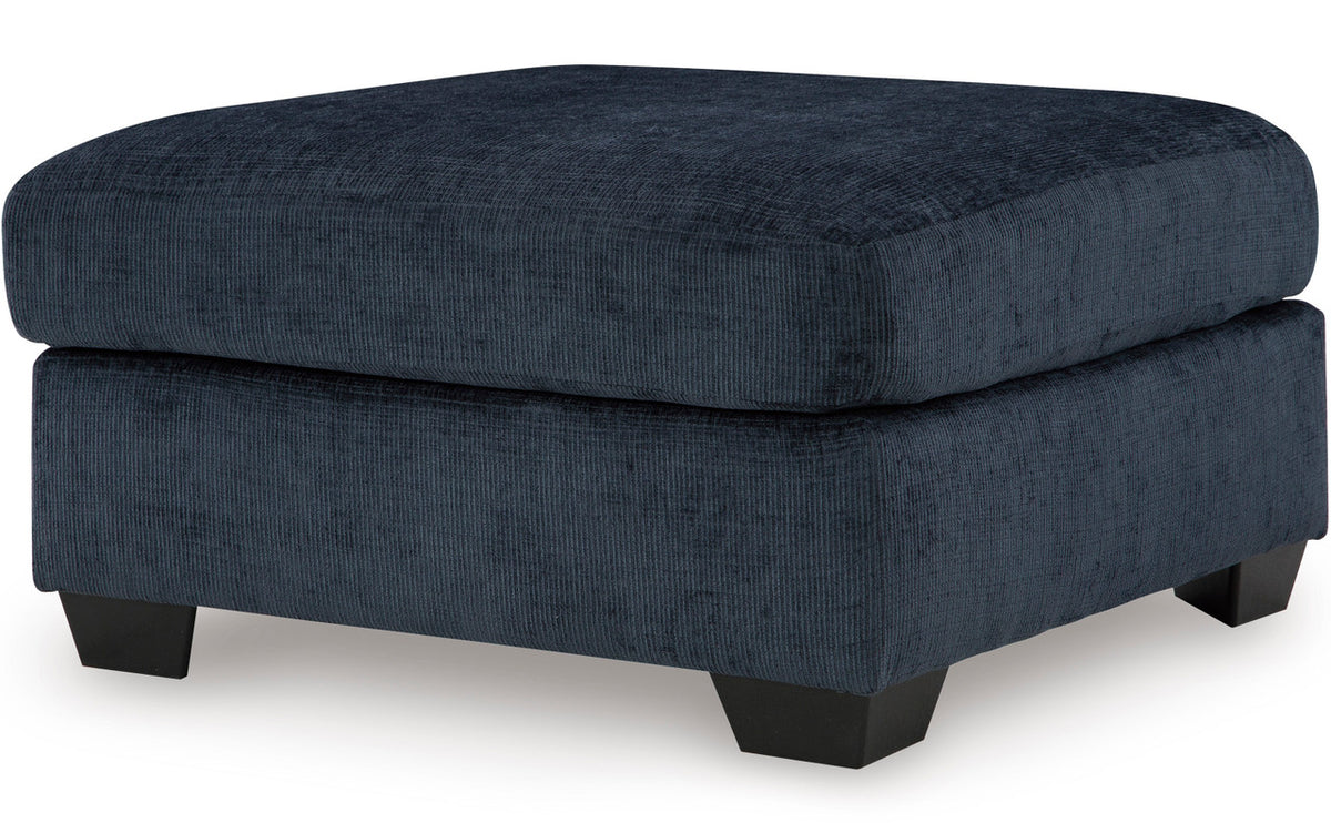 MORIZA Ink Blue 38" x 38" Oversized Ottoman