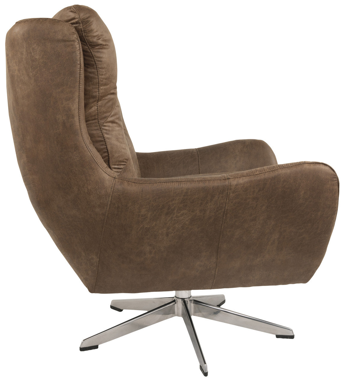 MAE Brown 35" Wide Swivel Chair