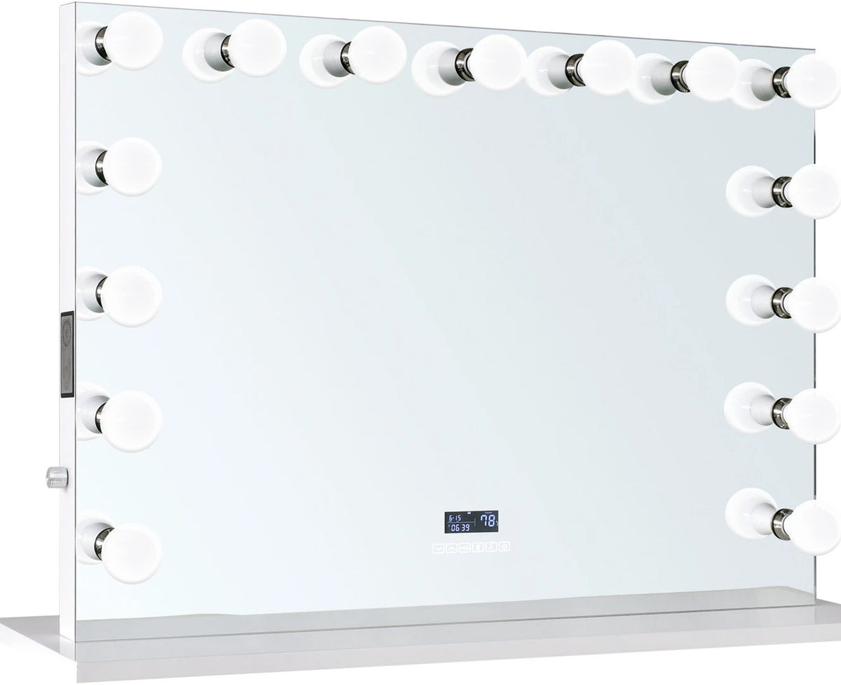 Marilyn 46" Wide Vanity Mirror with LED Lights, USB Ports, Speakers