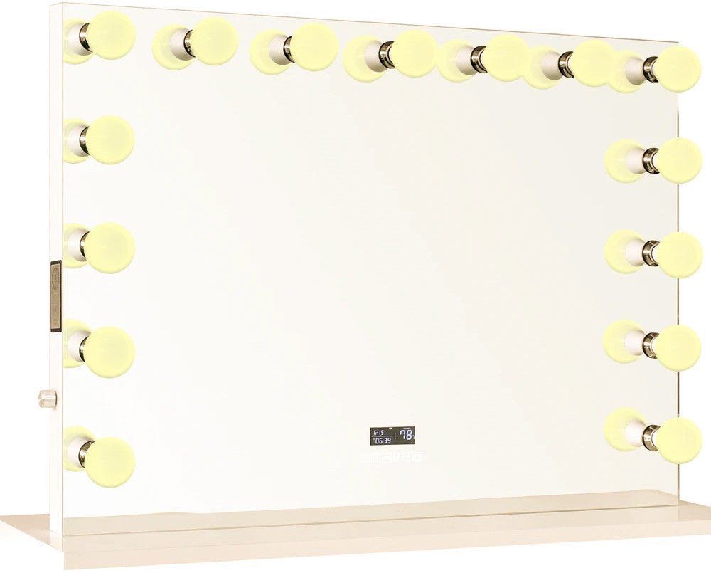 Marilyn 46" Wide Vanity Mirror with LED Lights, USB Ports, Speakers