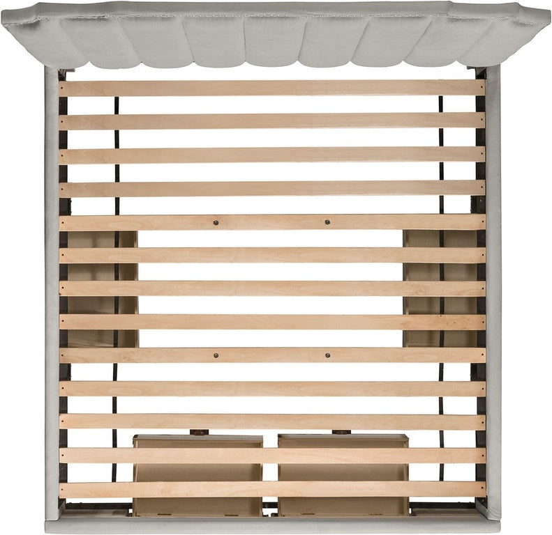 MARINKA Gray Storage Bed