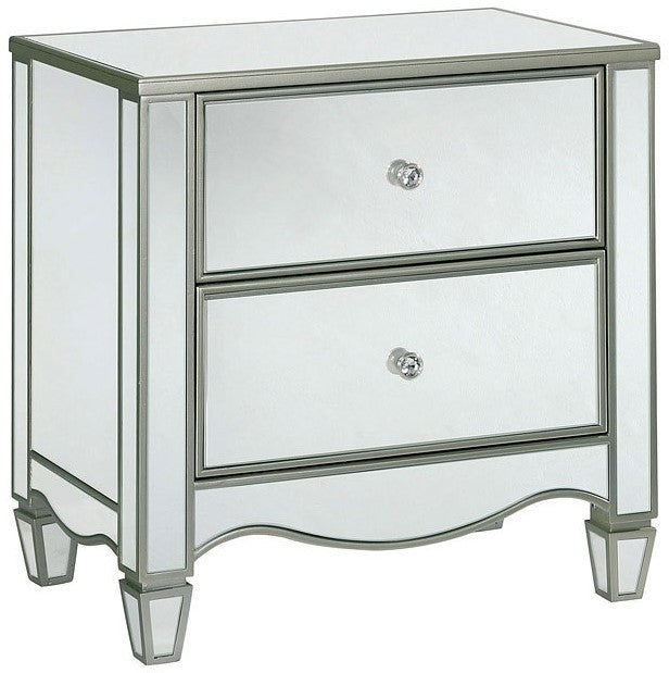 Mirrored Night Stand with USB