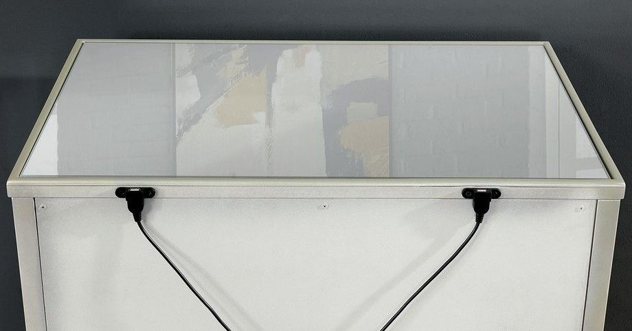 Mirrored Night Stand with USB