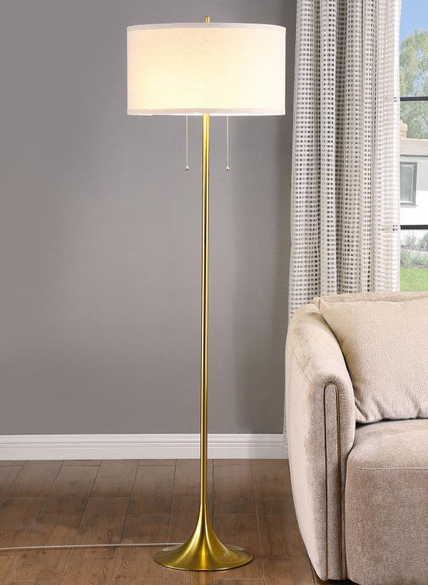 NARYAM Gold 19" x 65" Height Floor Lamp