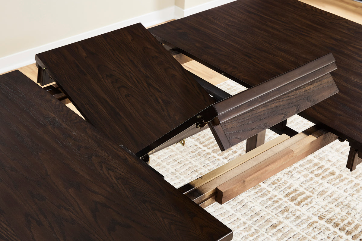 NELA Dark Brown 9 Piece Dining Set