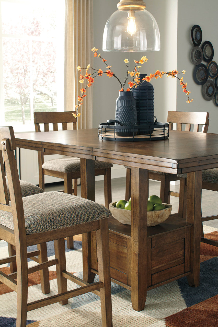 NELA Light Brown 5 Piece Counter Height Set