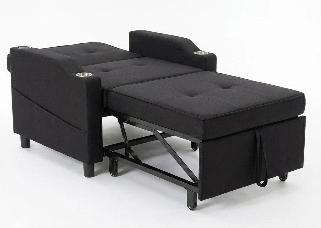 NESTER Black 34" Wide Pop-Up Chair Sleeper