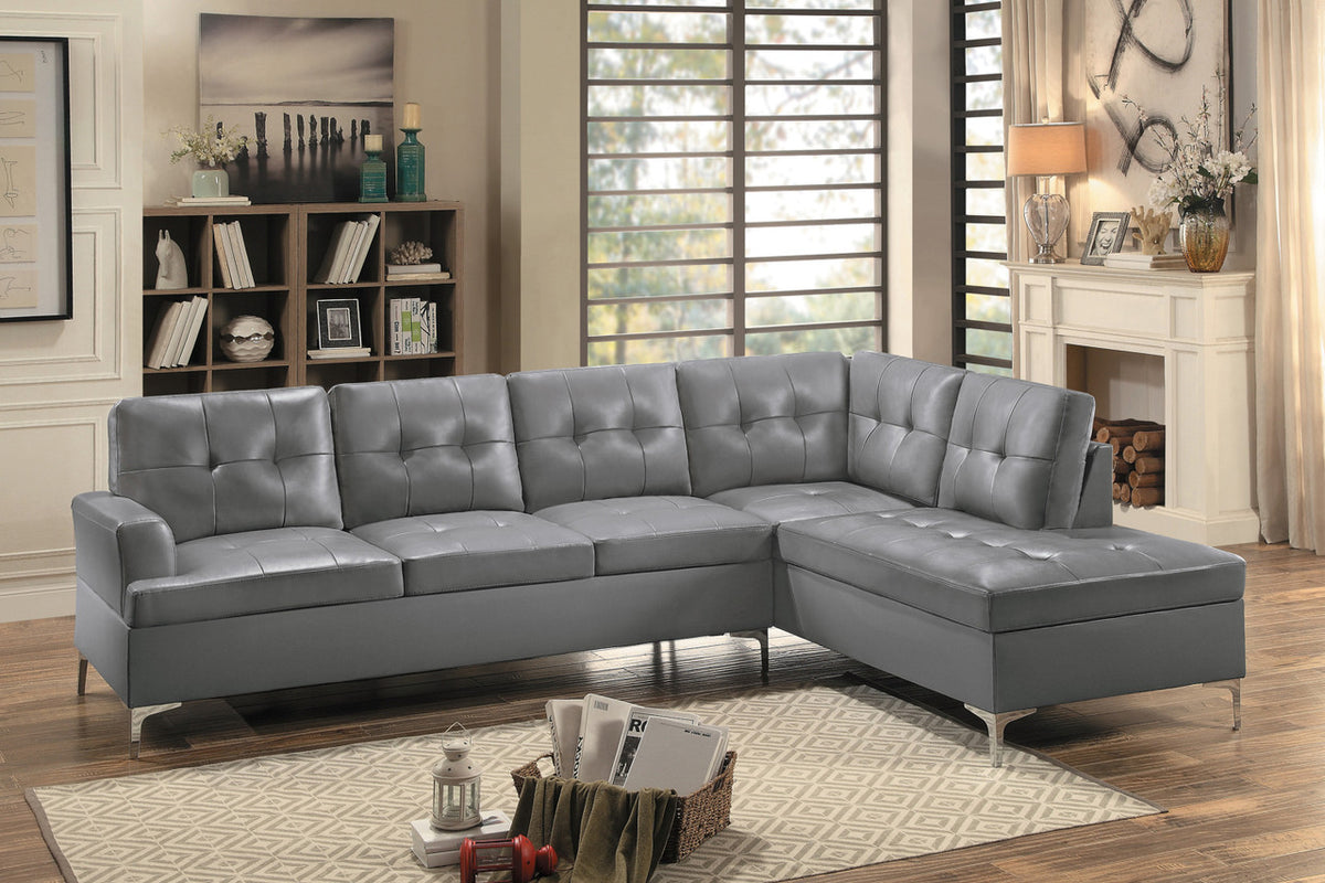 NEWALL Gray 109" Wide Sectional (RTA)